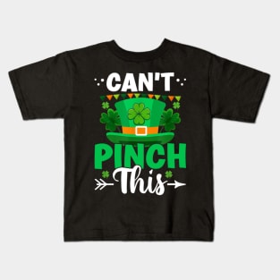 Can't Pinch This Funny Cute Saint St. Patrick's Day Shamrock Kids T-Shirt